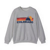 Colorado Sweatshirt Retro Sun Unisex - Vintage Colorado Inspired Warm Pullover Jumper