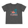 Florida Toddler T-Shirt - Retro Palm Tree Unisex Toddler Florida Shirt