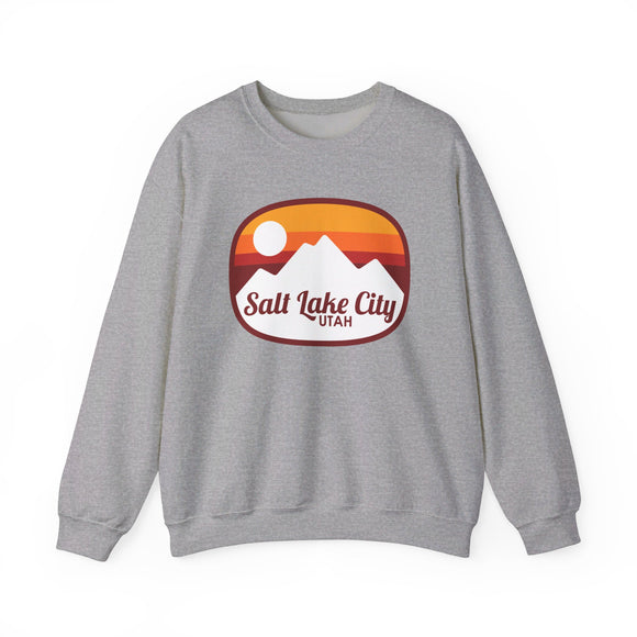 Salt Lake City, Utah Sweatshirt - Unisex Retro Ombre Crewneck Salt Lake City Sweatshirt
