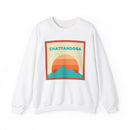 Retro Chattanooga, Tennessee Sweatshirt, Mountain Sun Design, Unisex Crewneck, Gift for Outdoorsy Friends, Vintage Jumper-1