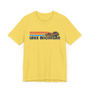 Lake Michigan T Shirt - Retro Jetski PWC Graphic Lake Michigan Tee-13
