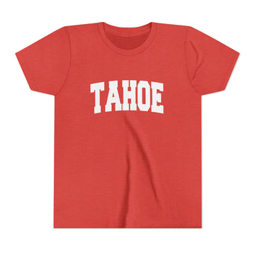 Buy heather-red Lake Tahoe, California Youth Graphic Tee - Kids Lake Tahoe T Shirt