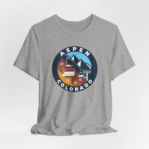 Aspen, Colorado T Shirt - Retro Ski Lift Tee