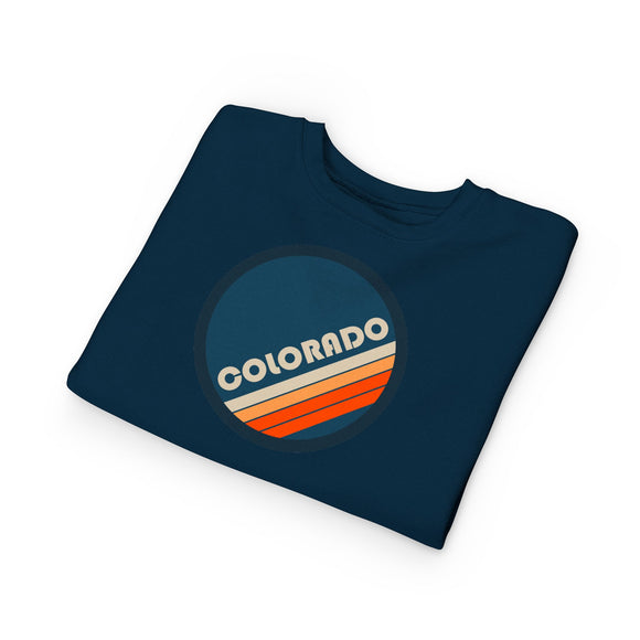 Colorado Toddler Sweatshirt - Retro Colorado Toddler Crewneck Sweatshirt