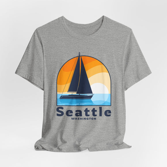 Seattle, Washington T Shirt - Sailboat Tee