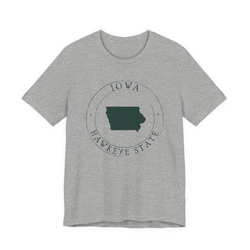 Buy athletic-heather Iowa T-Shirt — State Graphic Tee