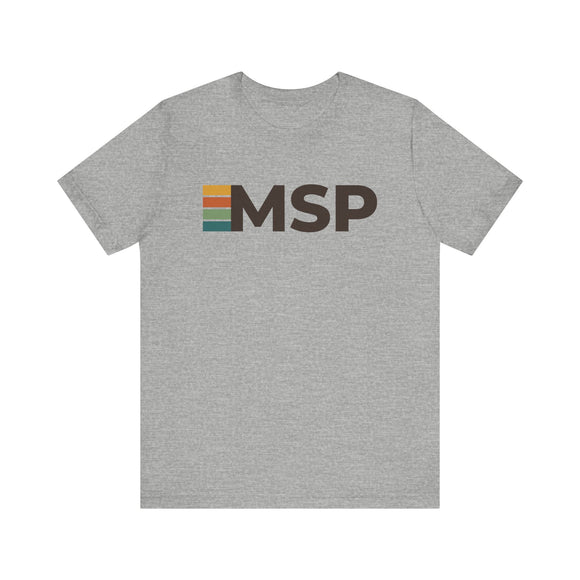 Minneapolis, Minnesota tee - MSP t shirt retro stripes