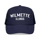 Kids Wilmette, Illinois Trucker Hat - Youth Snapback Cap on white background