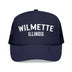 Kids Wilmette, Illinois Trucker Hat - Youth Snapback Cap on white background