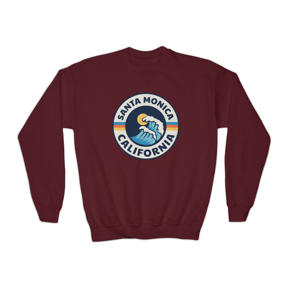 Santa Monica, California Youth Sweatshirt - Unisex Kid's Santa Monica Crewneck Sweatshirt