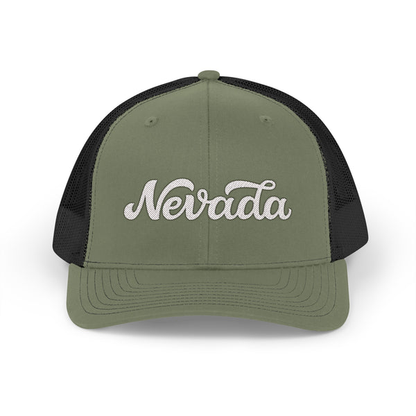 Nevada Snapback Trucker Cap - Embroidered Nevada Hat