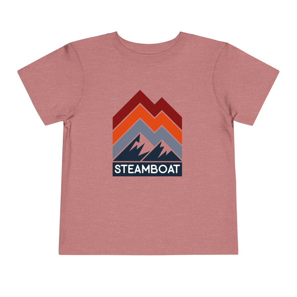 Steamboat, Colorado Toddler T-Shirt - Retro Palm Tree Toddler Steamboat Shirt