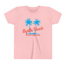 Myrtle Beach, South Carolina Youth Shirt - Retro Palm Tree Myrtle Beach Kid's T-Shirt-3