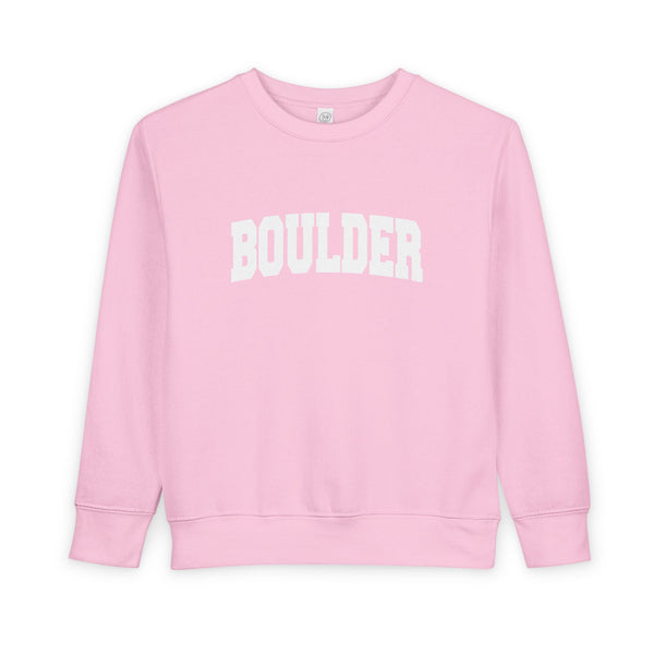 Boulder, Colorado Toddler Sweatshirt - Boulder Toddler Crewneck Sweatshirt