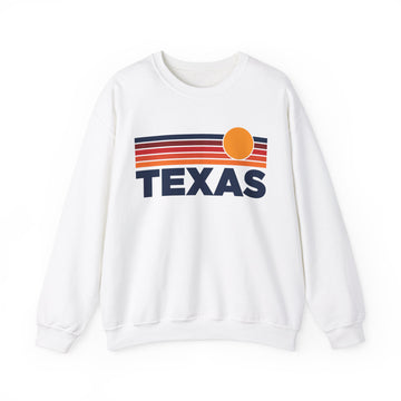 Texas Sweatshirt Retro Sun Unisex - Vintage Texas Inspired Warm Pullover Jumper