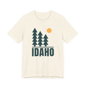 Idaho T Shirt - Retro Trees Idaho Tee