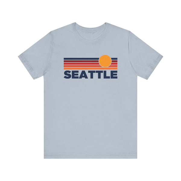 Seattle, Washington T-Shirt Retro Sun Ombre Unisex Tee, Vintage Washington Tee, Mountain Sun Seattle Tee, Washington Souvenir Shirt
