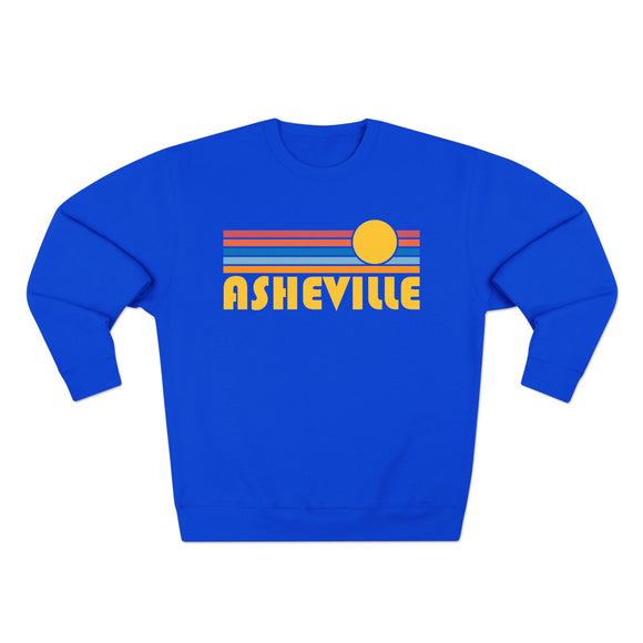 Premium Asheville, North Carolina Retro Sun Graphic Sweatshirt
