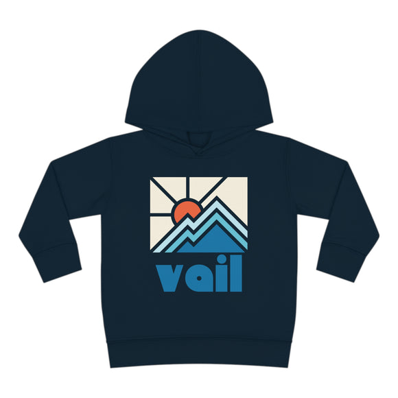 Vail, Colorado Toddler Hoodie - Minimal Style Unisex Vail Toddler Sweatshirt