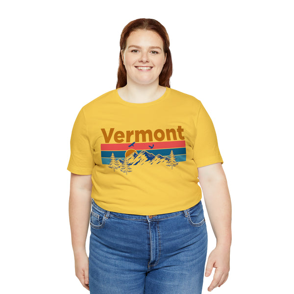 Vermont T-Shirt - Mountain Sunset Unisex Vermont Shirt