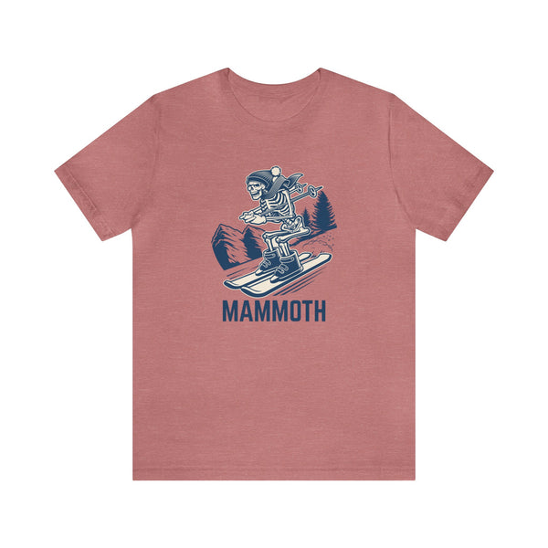 Mammoth, California T-Shirt - Skeleton Skier Unisex Mammoth Shirt