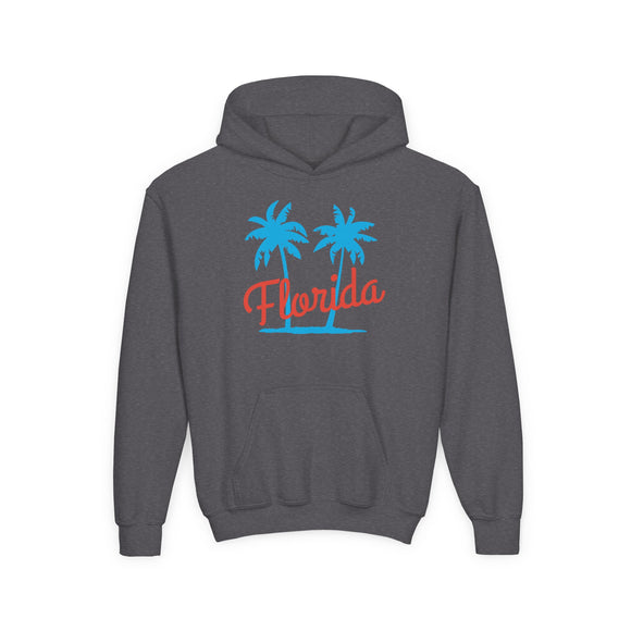Florida Youth Hoodie - Retro Mountain Florida Youth Sweatshirt