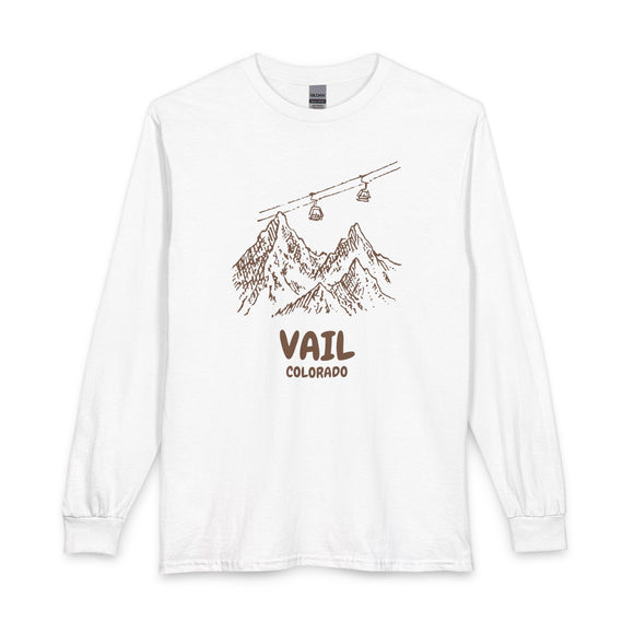 Vail, Colorado Long Sleeve T-Shirt - Ski Mountain Gondola