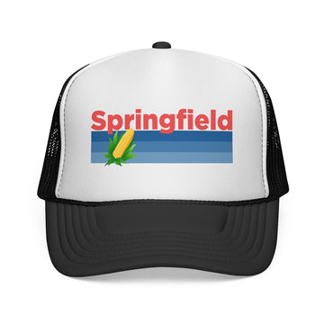 Springfield, Illinois Retro Corn and Farm Trucker Hat - 0