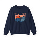 Stowe, Vermont Sweatshirt Retro Mountains, Stowe Unisex Graphic Crewneck-5