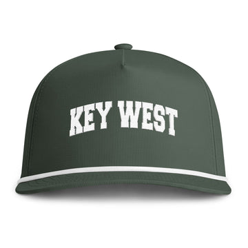 Buy moss Key West, Florida Embroidered Rope Hat - Vintage Sunwashed Rope Cap, Comfort Colors