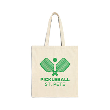 St. Petersburg, Florida Cotton Canvas Pickleball St. Petersburg Tote Bag