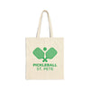 St. Petersburg, Florida Cotton Canvas Pickleball St. Petersburg Tote Bag