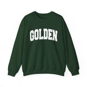 Buy forest-green Golden, Colorado Sweatshirt - Unisex Graphic Crewneck