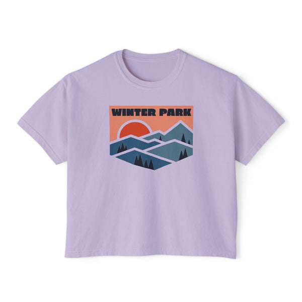 Women's Winter Park, Colorado Boxy Graphic Tee - Slightly Cropped