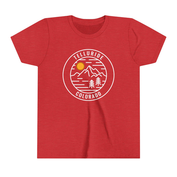 Telluride, Colorado Youth Shirt - Retro Mountain Telluride Kid's T-Shirt