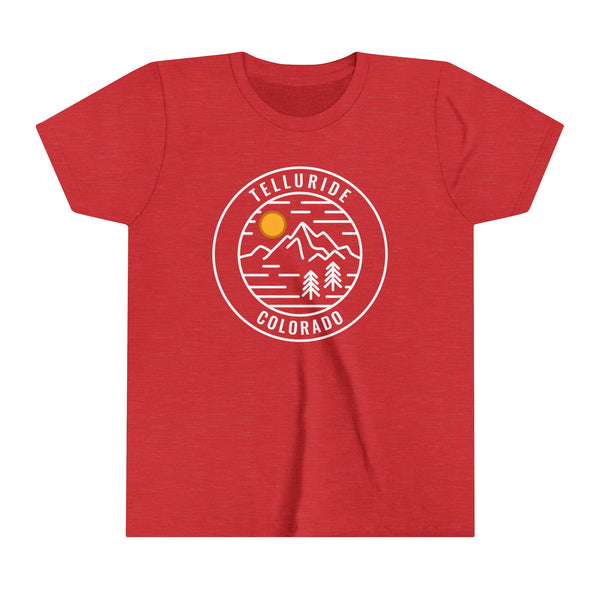 Telluride, Colorado Youth Shirt - Retro Mountain Telluride Kid's T-Shirt