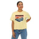 Women's Bozeman, Montana Boxy Graphic Tee - Slightly Cropped-10