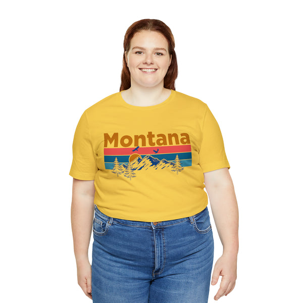 Montana T-Shirt - Mountain Sunset Unisex Montana Shirt