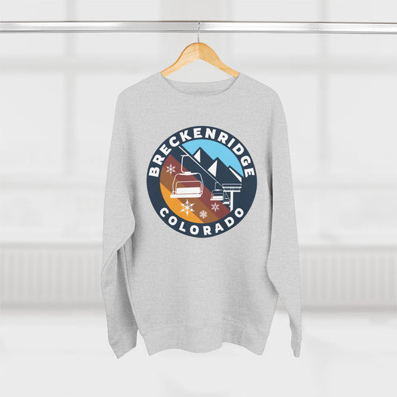 Premium Breckenridge, Colorado Mountain Ski Lift Sweatshirt