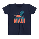 Maui, Hawaii Youth Shirt - Retro Palm Tree Maui Kid's T-Shirt-4