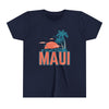 Maui, Hawaii Youth Shirt - Retro Palm Tree Maui Kid's T-Shirt
