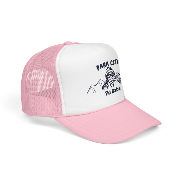 Park City, Utah Ski Babe Trucker Hat — Foam Mesh Cap