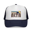 Alta, Utah Retro Mountains Trucker Hat - Vintage Style Alta Cap-3