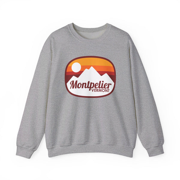 Montpelier, Vermont Sweatshirt - Unisex Retro Ombre Crewneck Montpelier Sweatshirt