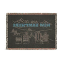 New Hampshire Ski Town Throw Blanket | Mountain Woven Blanket-5