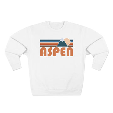 Buy white Premium Aspen, Colorado Retro Mountain Graphic Sweatshirt