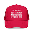 The Hotdogs Better Be Hot BBQ & Tailgate Mesh Foam Trucker Hat-3