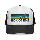 Jackson Hole, Wyoming Retro Bike Trucker Hat - Vintage Style Jackson Hole Cap-1