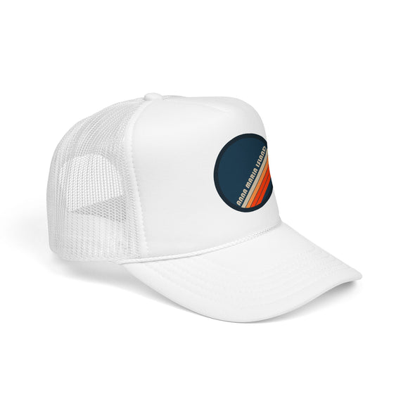 Anna Maria Island, Florida Retro Trucker Hat — Vintage Striped Foam Cap