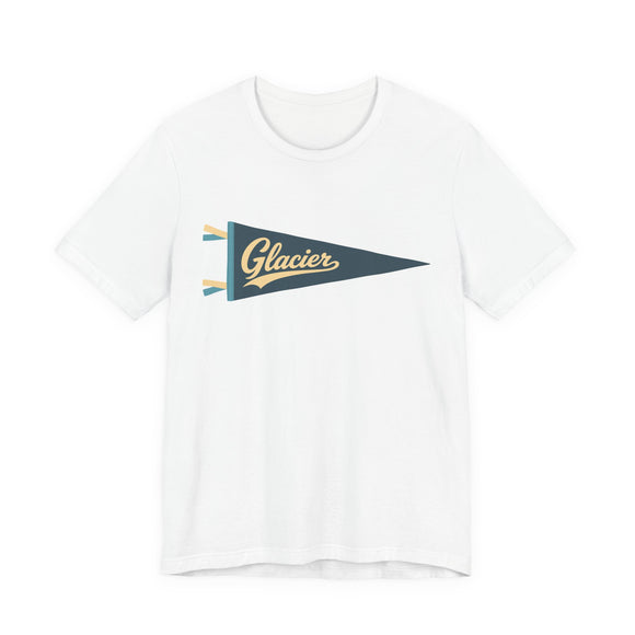 Glacier National Park Pennant T-Shirt — Vintage Camp Flag Tee